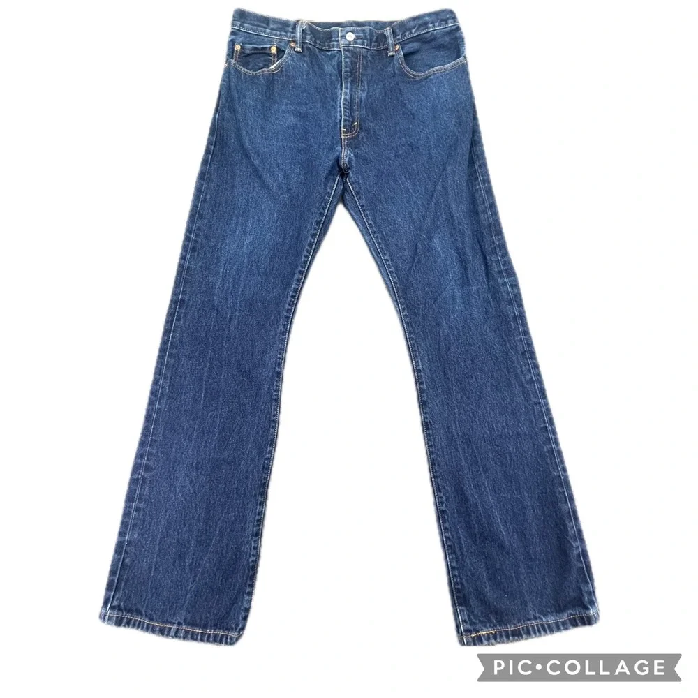 Levi's 517 Bootcut Jeans Mens 38x34‎ Blue Dark Wash Denim Vintage Style